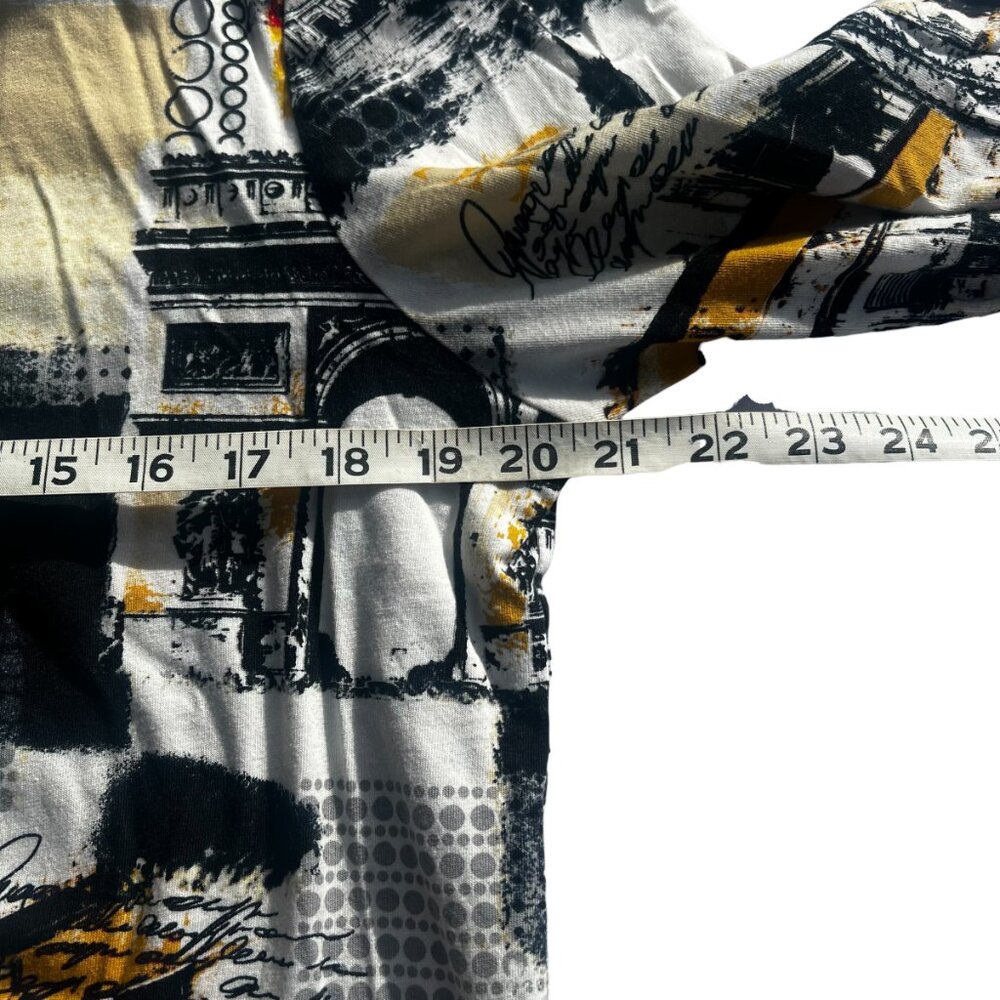 Onque Casual Paris Themed Lightweight Zip Jacket Size L - Picture 7 of 8